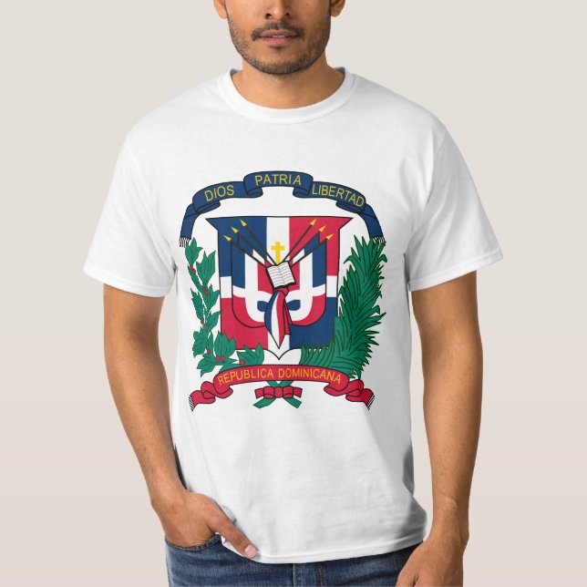 Camiseta emblema da república dominicana (Frente)