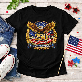 Camiseta Emblema de Águia Semiquincentenária Brilhante