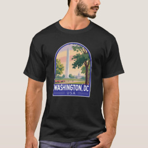 Camiseta Emblema de Arte de Viagem de Washington DC