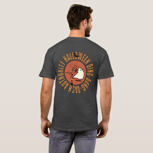 Camiseta emblema de autoridade DDD de Halloween (Parte Traseira Completa)