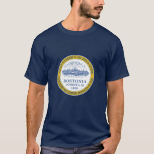Camiseta Emblema de Boston, Massachusetts T-Shirt
