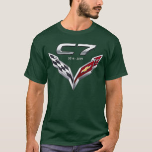 Camiseta Emblema de CARRO Clássico C7 Esportivo Americano 2