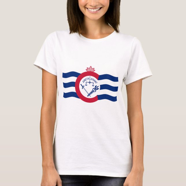 Camiseta Emblema de Cincinnati, Ohio T-Shirt (Frente)