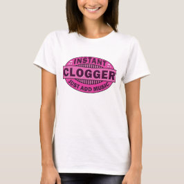 Camiseta Emblema de dança do Clog do Clog Instantâneo Rosa