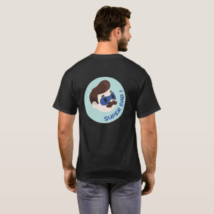Camiseta Emblema de desenho animado do Super Pai