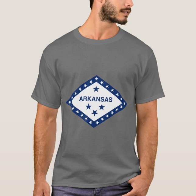 Camiseta Emblema de Diamante do Arkansas (Frente)