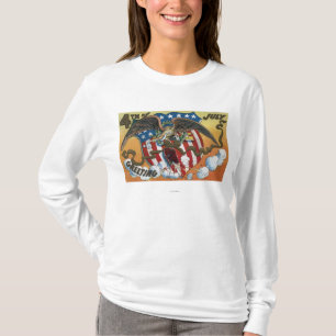 Camiseta Emblema de Eagle que guardara fogos-de-artifício,