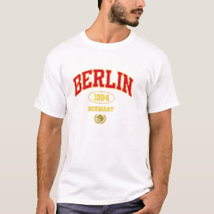 Camiseta Emblema de Estilo Esportivo Vintage Berlim Alemanh