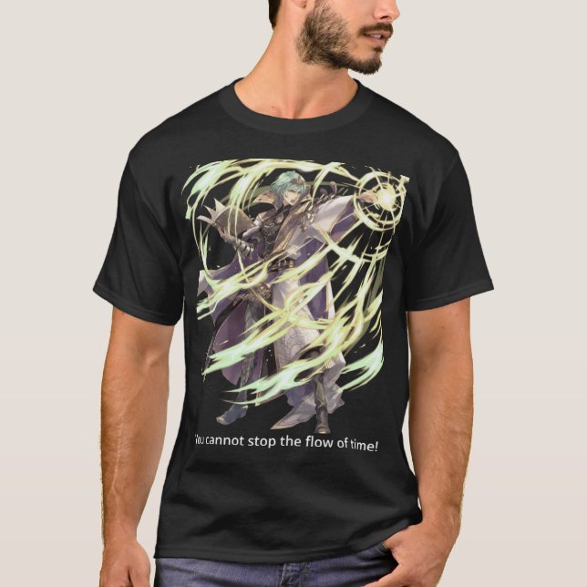 Camiseta Emblema de Fogo Legendário Byleth Homem Essencial  (Frente)