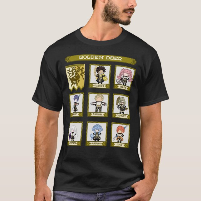 Camiseta Emblema de Fogo Três Casas Ouro Morte De Veado Pix (Frente)