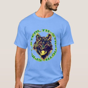 Camiseta emblema de lobo