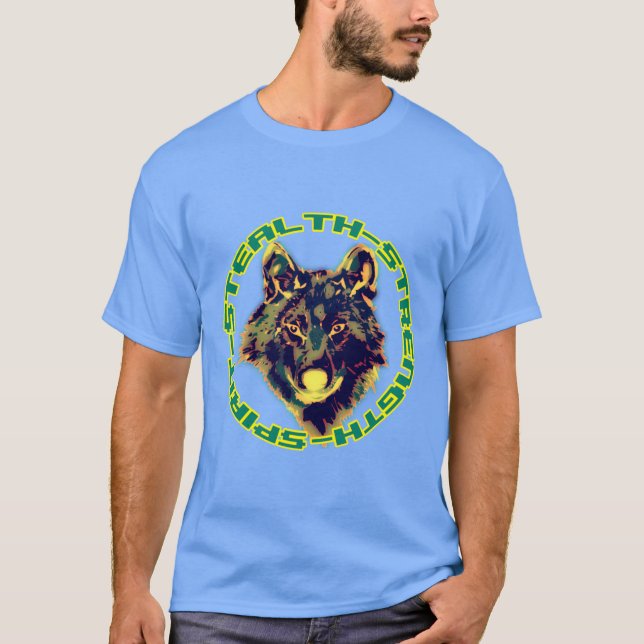 Camiseta emblema de lobo (Frente)