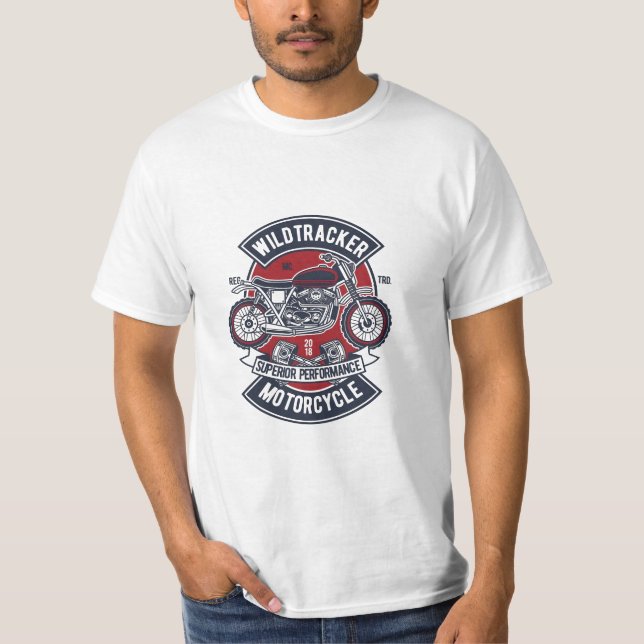 Camiseta Emblema de Motocicleta Wildtracker (Frente)