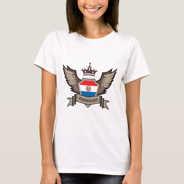 Camiseta Emblema de Paraguai (Frente)
