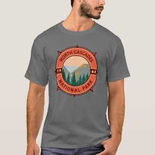 Camiseta Emblema de passagem do Parque Nacional das Cascade
