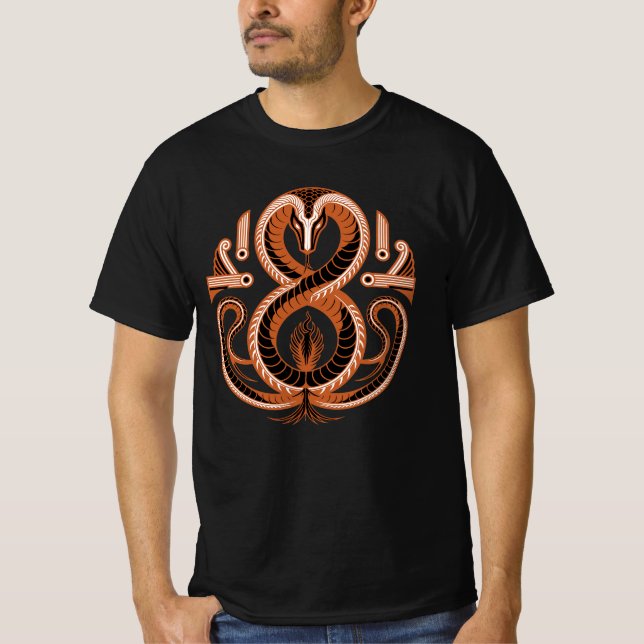 Camiseta Emblema de Serpente Mística (Frente)