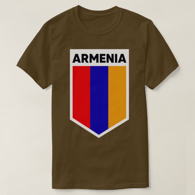 Camiseta Emblema de Sinalizador da Armênia (Frente do Design)