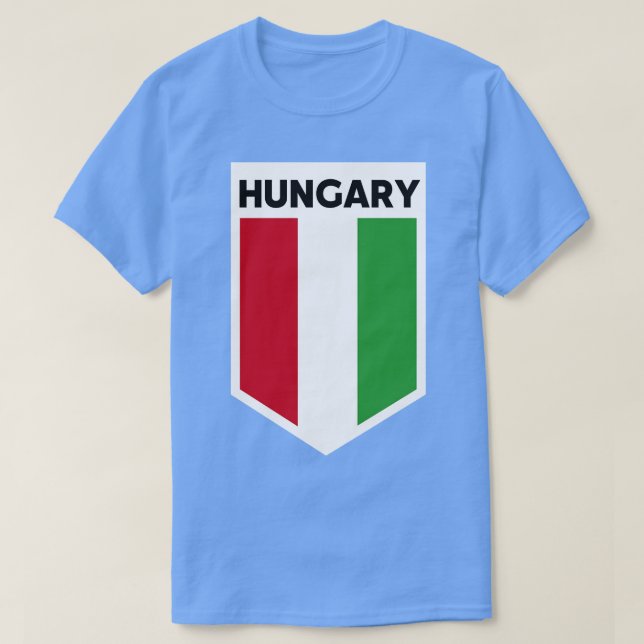 Camiseta Emblema de Sinalizador da Hungria (Frente do Design)