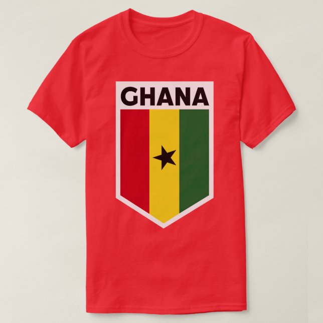 Camiseta Emblema de Sinalizador do Gana (Frente do Design)