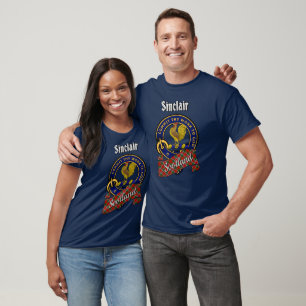 Camiseta Emblema do Clã Sinclair & Tartan