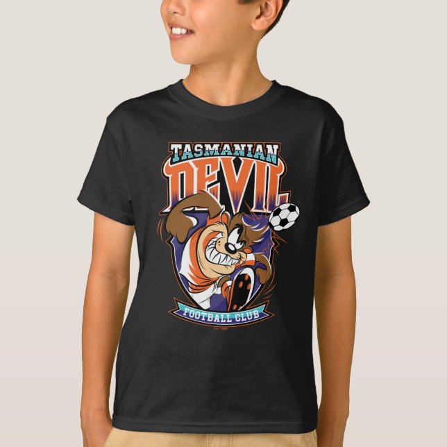 Camiseta Emblema do Clube de Futebol Tasmanian Devil (Frente)