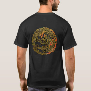 Camiseta Emblema do Dragão da Chama Dourada