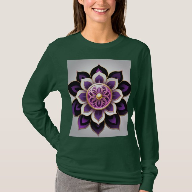 Camiseta Emblema do Flor da Alma" (Frente)