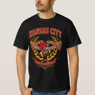 Camiseta Emblema do Futebol do Reino dos Kansas City Chiefs