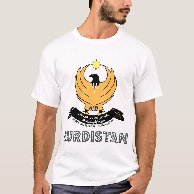 Camiseta emblema do kurd (Frente)