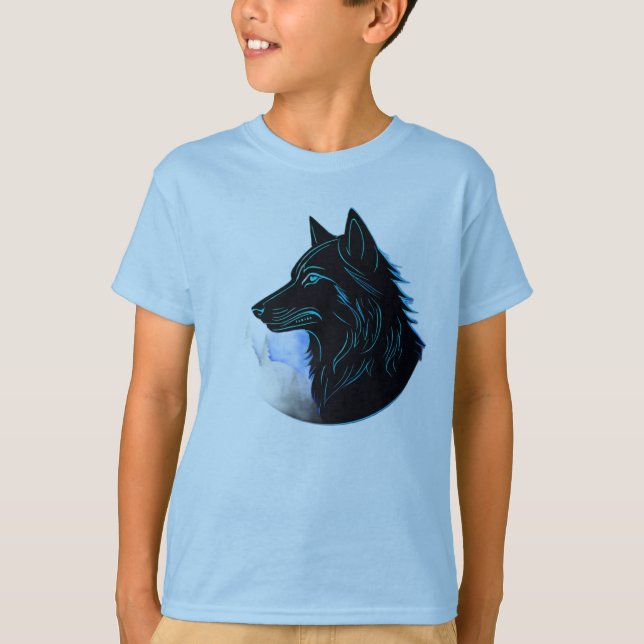 Camiseta Emblema do Lobo da Meia-Noite (Frente)