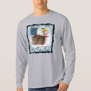 Camiseta Emblema do Logotipo de Veterano do Corpo de Fuzile