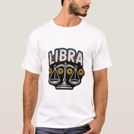 Camiseta Emblema do Zodíaco de Libra Místico