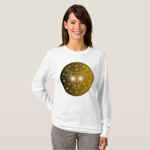 Camiseta Emblema do Zodíaco Touro   Símbolo Celestial Minim