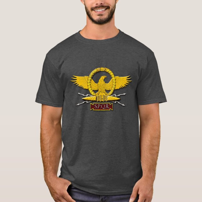 Camiseta emblema e Wreath da Roman Empire SPQR Eag (Frente)