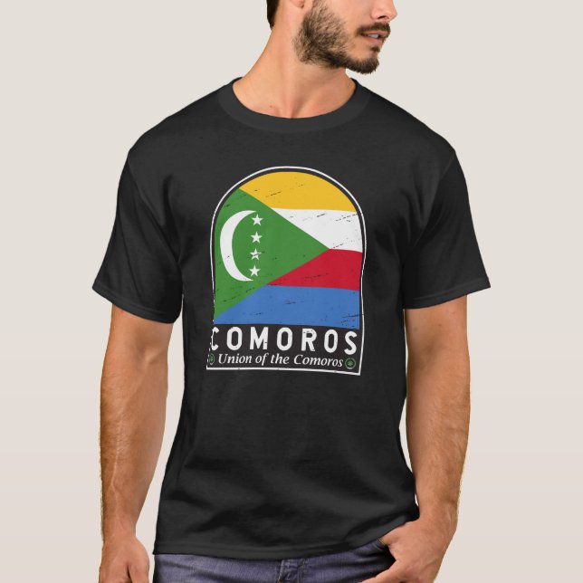 Camiseta Emblema emblem aflorado nas Comores (Frente)