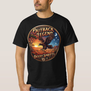 Camiseta Emblema Espírito Deserto Águia Lenda Outback