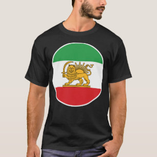 Camiseta Emblema Histórico da Bandeira do Leão e Sol do Irã