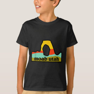 Camiseta emblema minimalista do parque nacional arches moab