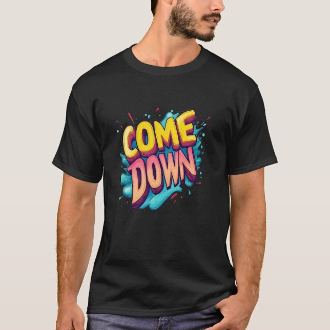 Camiseta Emblema Multicolor Come Down (Frente)
