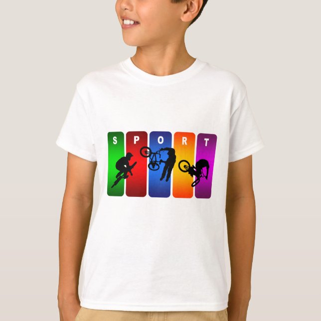 Camiseta Emblema multicolorido de BMX (Frente)