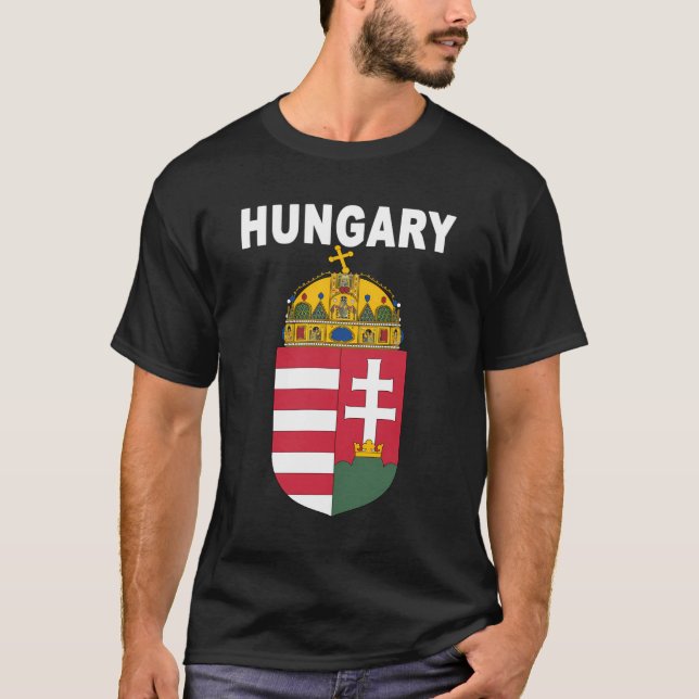 Camiseta Emblema Nacional da Hungria (Frente)
