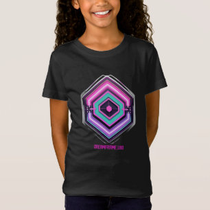 Camiseta Emblema Neon da Grade Cibernética – Synthwav Futur