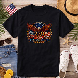 Camiseta Emblema Patriótico Asas de Cobre da Liberdade