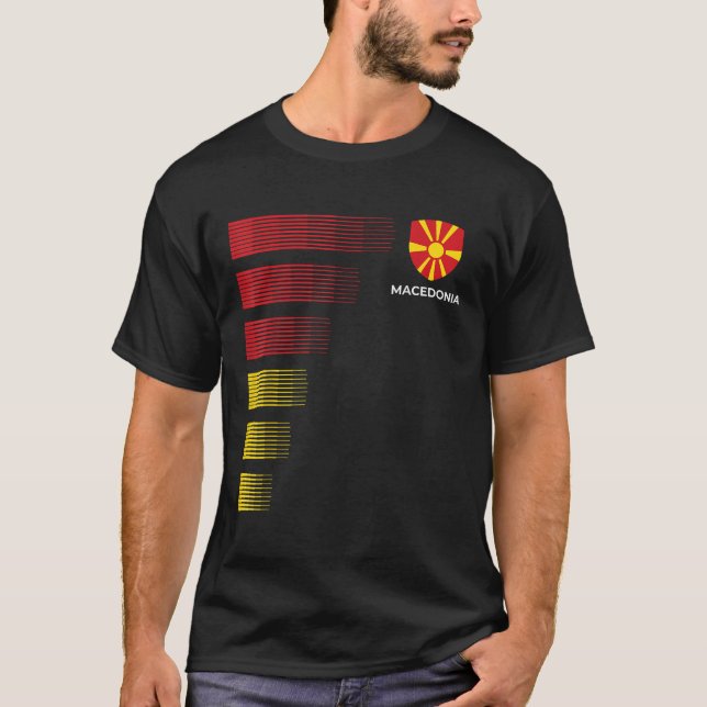 Camiseta Emblema Patriótico da Macedônia Nacional (Frente)