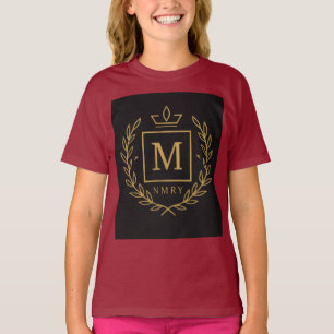 Camiseta "Emblema Real NMKY – Design de Brasão com Monogram