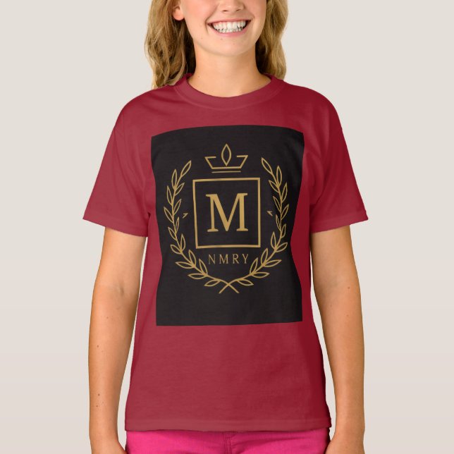 Camiseta "Emblema Real NMKY – Design de Brasão com Monogram (Frente)