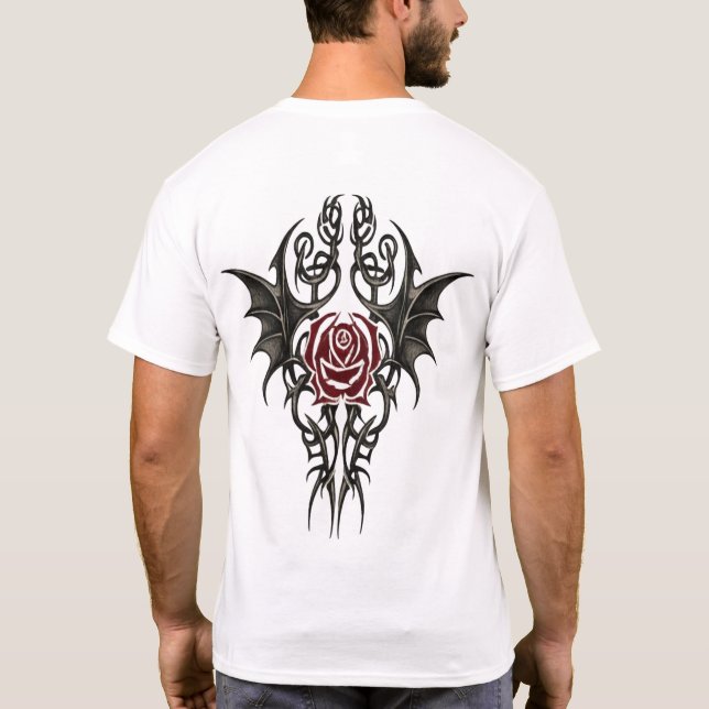 Camiseta Emblema Rosa Tribal (Verso)