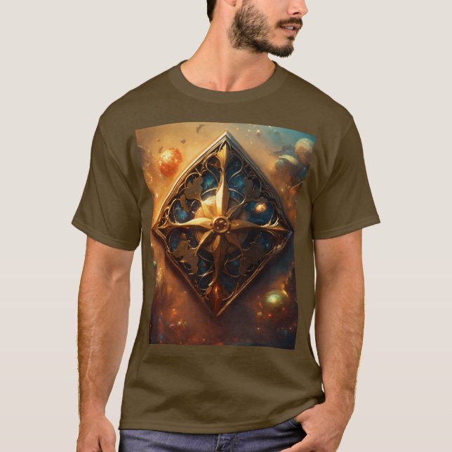 Camiseta Emblema T-Shirt de Gravidade Celestial (Frente)