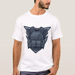 Camiseta Emblema Tático no Peito de Soldado