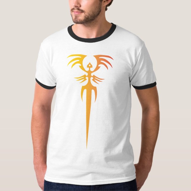 Camiseta Emblema Tribal Fenix Sombrio – Símbolo Mitológico (Frente)